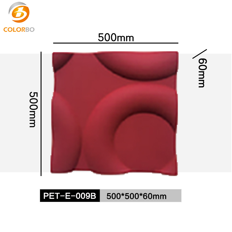 Revestimento de parede PET 3D à prova de som e forro de escritório