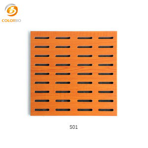 Painel acústico de madeira para decoração de parede à prova de som Painel acústico de madeira