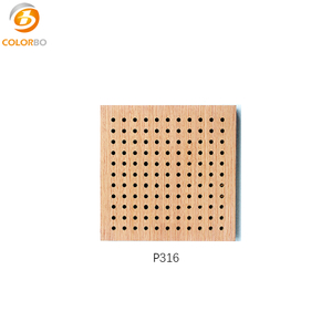 Painel acústico de madeira perfurada para decoração de parede e teto