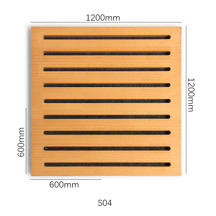 Painel de parede 3D acústico à prova de fogo para decoração de madeira para casa