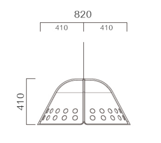 PET-LPU-04P Abajur de fibra de poliéster para decoração 3D acústica